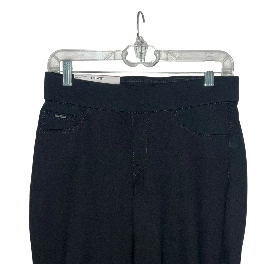 Calvin Klein Black Heidi Pull On Skinny‎ Pants Women Size Small Ponte Knit New